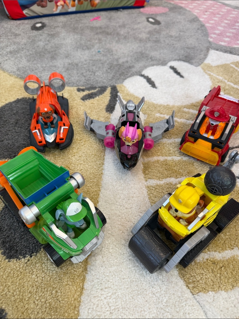 Paw Patrol Rescue Vehicle Set — Green, Orange, Pink, Red, Yellow